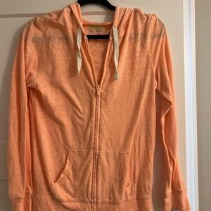 Old Navy Light Weight Orange Zip-Up Hoodie